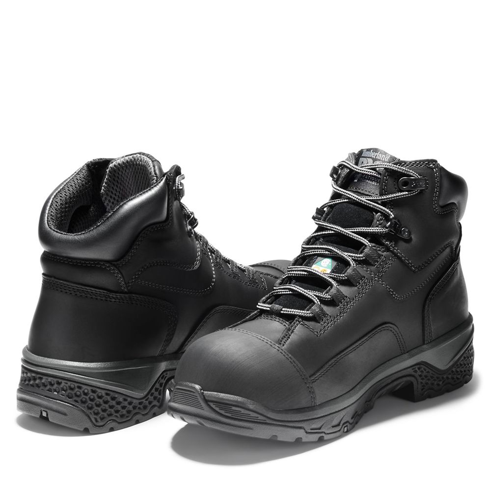 Timberland Μποτακια Εργασίας Ανδρικα Μαυρα - Pro® Bosshog 6\" Comp Toe - Greece 7316849-KV